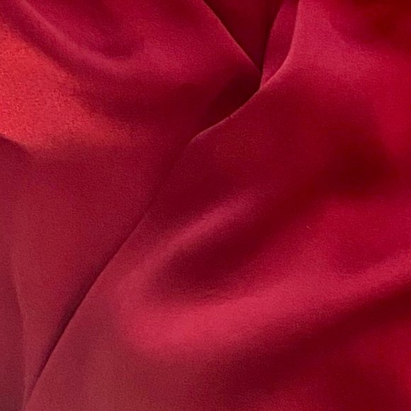 Gorgeous Urban Zen (Donna Karan) Sleeveless Draped Dark Red Silk Charmeuse Dress - Picture 5 of 15